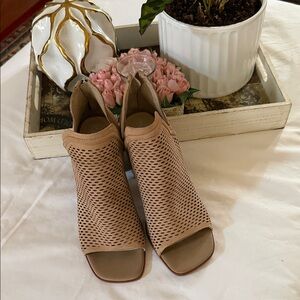 Vince Camuto Blush Perforated Open-Toe Booties